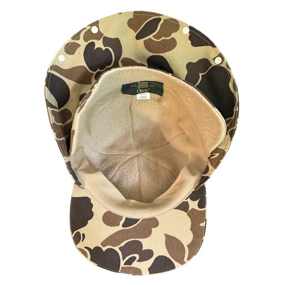 VTG ORVIS Gore-Tex Camo Hat Duck Hunting Cap Fleece lined  Made in USA - Picture 6 of 10
